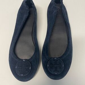 Tory Burch Navy Blue Flats